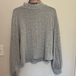 SHEIN Light Gray Turtleneck Sweater